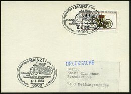 1983 (17.4.) B.R.D., 50 + 20 Pf. 1. Daimler-Maybach-Motorrad Von 1885 + Motivgleicher Sonderstempel 6500 MAINZ 1 (Bo.237 - Sonstige & Ohne Zuordnung