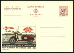 1959 BELGIEN, 2 F. Publibel: Tschechischer JAWA-Motorroller, Agent: M. Daumers, Lessinesl, Ungebr. (Mi.P 319 I / 1807) - - Autres & Non Classés