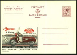 1959 BELGIEN, 2 F. Publibel: Tschechischer JAWA-Motorroller, Agent: D. Schotte & Z., Strijpen, Ungebr. (Mi.P 319 II / 18 - Sonstige & Ohne Zuordnung