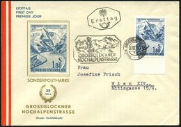 1960 (8.8.) ÖSTERREICH, 1,80 S. "25 Jahre Großglockner-Hochalpenstraße" + Passender ET-Fahnenstempel, Inl.-FDC-Sonderums - Autres & Non Classés