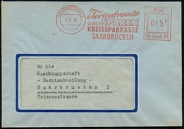 1956 (8.5.) SAARBRÜCKEN 2, Absender-Freistempel Francoty Post Saar, Ortsbrief - Bank & Geld / Bank & Money / Banque & Mo - Autres & Non Classés