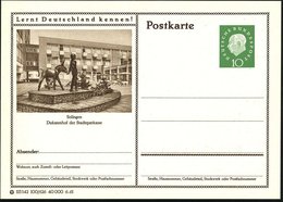 1961 SOLINGEN, 10 Pf. Bildganzsache Heuss III Mit Dukatenesel-Skulptur (Goldesel!), Ungebr. (Mi.P 42-100/626) - Bank & G - Altri & Non Classificati