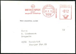 1972 (21.3.) 509 LEVERKUSEN-BAYERWERK, Absender-Freistempel  METASYSTOX GEGEN Schädlingen (= Hauspostamt!) Firmen-Teil-B - Other & Unclassified