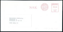 1986 (20.2.) 6000 FRANKFURT AM MAIN 90, Absender-Freistempel; N. A. K. = Neuapostloische Kirche, Rs. Abs.-Vordruck, Selt - Other & Unclassified