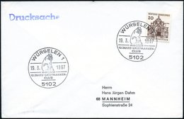 1967 (19.3.) 5102 WÜRSELEN 1, Seltener Sonderstempel Mit "Düwel" = Teufel Mit Maulkorb, Inl.-Brief (Bo.1 , Nur Am 18.-19 - Sonstige & Ohne Zuordnung