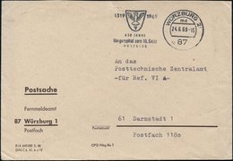 1969 (24.6.) 87 WÜRZBURG 2, Maschinen-Werbestempel Spital Zum Hl. Geist = Wappen Mit Heiligem Geist (= Taube), Postduien - Other & Unclassified