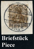 1913 (20.8.) METZ (Elsaß), Seltener Sonderstempel 60. Deutscher Katholikentag, Kleines Briefstück (Bo.1) - Kirchentage & - Andere & Zonder Classificatie