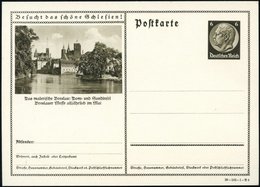 1939 BRESLAU, 6 Pf. Bildganzsache Hindenbg. "Besucht Das Schöne Schlesien!" (= Sonderform): Dom- U. Sandinsel Mit Dom, U - Sonstige & Ohne Zuordnung