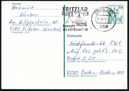 1979/83 358 FRITZLAR 1, Maschinen-Werbestempel 1250 Jahre.. Domstadt Mit Dreistelliger Bzw. Vierstelliger PLZ (je Dom),  - Other & Unclassified