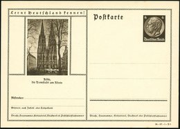 1936 KÖLN, 6 Pf. Bildganzsache Hindenbg.: Dom = UNESCO-Weltkulturerbe), Ungebr. (Mi.P 236/36-67-1-Bild 5) - Sakralbauwer - Sonstige & Ohne Zuordnung