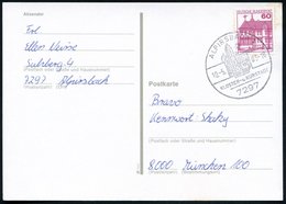 1983 (10.5.) 7297 ALPIRSBACH, Handwerbestempel Kloster- U. Kurstadt (Klosterkirche), Bedarfskarte (Bo.5) - Klöster & Abt - Sonstige & Ohne Zuordnung