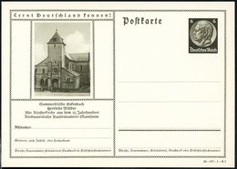 1938 ENKENBACH, 6 Pf. Bildganzsache Hindenbg.: Klosterkirche, Ungebr. (Mi.P 236/38-107-1-Bild 2) - Klöster & Abteien / A - Other & Unclassified