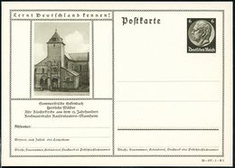 1938 ENKENBACH, 6 Pf. Bildganzsache Hindenbg.: Klosterkirche, Ungebr. (Mi.P 236/38-107-1-Bild 2) - Klöster & Abteien / A - Autres & Non Classés