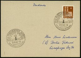 1949 (23.8.) (14 A) MAULBRONN, Sonderstempel WALDENSER-JUBILÄUM (Kerze), Inl.-Karte (Bo.3) - Klöster & Abteien / Abbeys  - Other & Unclassified