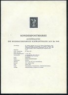 1974 ÖSTERREICH, 2,50 S. "Ausstellung  Bildhauerfamilie Schwanthaler" = Hl. Michael (Holzskulptur, Modell Für Brunnenauf - Other & Unclassified