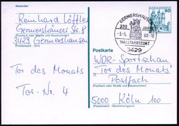 1950 3429 GERMERSHAUSEN, Handwerbestempel  300 Jahre Wallfahrtsort (= Madonna Mit Jesuskind), Bedarfskarte (Bo.1) - Wall - Other & Unclassified