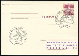 1971 (23.5.) 4358 HALTERN, Sonderstempel Wallfahrt Annaberg (= Wallfahrtskirche), Inl.-Karte (Bo.3) - Wallfahrt & Pilger - Sonstige & Ohne Zuordnung