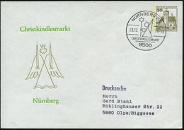 1978 (23.12.) 8500 NÜRNBERG 106, Sonderstempel Christkindles-Markt (Engel) Auf Passendem PU 30 Pf. Burgen: Christkindles - Altri & Non Classificati