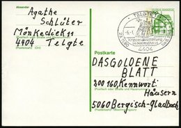 1981 (Jan.) 4404 TELGTE 1, Sonderstempel Krippenausstellung (Heilige 3 Könige), Bedarfskarte (Bo.19) - Weihnachten / Chr - Other & Unclassified