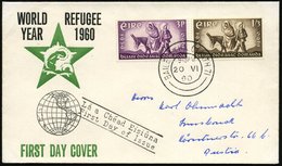 1960 (20.6.) IRLAND, Weltflüchtlingsjahr = Maria U. Josef Auf Der Flucht (Weihnachten) Kompl. Satz Auf Bedarfs-FDC (Mi.1 - Other & Unclassified