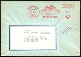 1965 863 COBURG , Kommunaler Absender-Freistempel (Ortsstempel Links) = Veste Coburg, Lutherstätte, Kommunalbrief (rs. A - Other & Unclassified