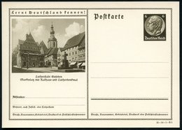 1935 Eisleben Lutherstadt, 6 Pf. Bildganzsache Hindenbg.: Marktplatz Mit Luther-Denkmal, Ungebr. (Mi.P 236/35-56-1-Bild  - Otros & Sin Clasificación