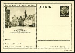 1941 Eisleben Lutherstadt, 6 Pf. Bildganzsache Hindenbg.: Marktplatz Mit Luther-Denkmal, (Mi.P 236/41-179-1-Bild 6) - Ma - Otros & Sin Clasificación