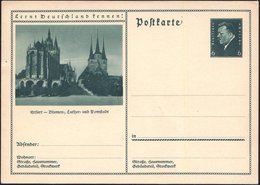 1932 Erfurt, 6 Pf. Bildganzsache Ebert: Luther- U. Domstadt = Dom U.Severi-Kirche, Ungebr. (Mi.P 202/11) - Martin Luther - Altri & Non Classificati