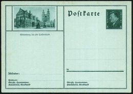 1930 Wittenberg, 8 Pf. Bildganzsache Ebert: Stadtkirche, Rathaus U. Luther-Denkmal, Ungebr. (Mi.P 189/058) - Martin Luth - Sonstige & Ohne Zuordnung