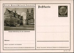 1936 Wittenberg, 6 Pf. Bildganzsache Hindenbg. "Lernt Deutschland Kennen!": Stadtkirche, Rathaus U. Luther-Denkmal, Unge - Andere & Zonder Classificatie