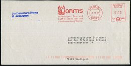 1993 6520 WORMS 1, Kommunaler Absender-Freistempel "Nibelungen-, Dom- U. Lutherstadt", Kommunalbrief - Martin Luther & R - Other & Unclassified