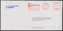 1997 (6.11.) 67547 WORMS 1, Kommunaler Absender-Freistempel "Nibelungen-, Dom- U. Lutherstadt" Mit Neuer PLZ, Kommunalbr - Sonstige & Ohne Zuordnung