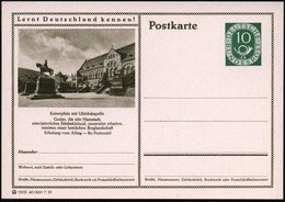 1953 Goslar, 10 Pf. Bildganzsache Posthorn: Kaiserpfalz Mit Ulrichs-Kapelle (Reiterstandbild Barabarossa U. Wilhelm I.), - Otros & Sin Clasificación