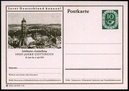 1953 Göttingen, 1ß Pf. Bildganzsache Posthorn: 1000 JAHRE GÖTTINGEN (St. Jacobi-Kirche Mit Orgel Von Paul Ott), Ungebr.  - Other & Unclassified