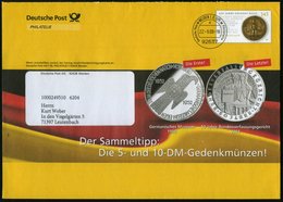 2008 92637 WEIDEN OPF., 145 C. Sonder-Dienstumschlag Deutsche Post "650 Jahre Goldene Bulle" (Versandstelle, Diverse Sil - Otros & Sin Clasificación