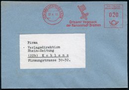 1955 (27.4.) (23) BREMEN-VEGESACK, Kommunaler Absender-Freistempel: Ortsamt Vegesack Der Hansestadt Bremen (Schlüssel =  - Other & Unclassified