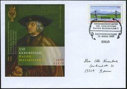 2009 (12.3.) B.R.D., 55 C. Sonder-Ganzsachenumschlag "550. Geburtstag Kaiser Maximilian I." + ET-Sonderstempel, Inl.-Bri - Sonstige & Ohne Zuordnung