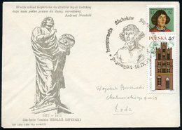 1971 POLEN, 40 Gr. Thorn "Kopernikus-Haus" + Zierfeld Kopernikus + Sonderstempel PRZMYSL (Kopernikus Brustbild), Inl.-So - Sonstige & Ohne Zuordnung