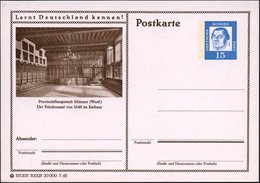 1963/64 Münster (Westf), 15 Pf. Bild-Ganzsache Luther: Der Friedenssaal Von 1648 Im Rathaus (Ausgabe 1963 U. 1964),, Je  - Andere & Zonder Classificatie