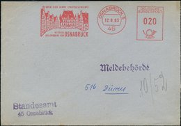 1963 45 OSNABRÜCK 5, Absender-Freistempel Rathaus Des Westfäl. Friedens, Kommunalbrief - 30jähriger Krieg / Thirty Years - Andere & Zonder Classificatie