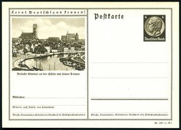 1938 Tangermünde, 6 Pf. Bildganzsache Hindenbg.: Histor. Stadtmauer Mit Torturm (Schauplatz Im 30jähr. Krieges), Ungebr. - Otros & Sin Clasificación