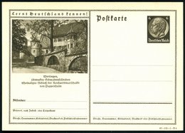 1940 Wertingen, 6 Pf. Bildganzsache Hindenbg.: Schloß Des Reichsmarschalls Von Pappenheim, Gottfried Heinr. Von Pappenhe - Otros & Sin Clasificación