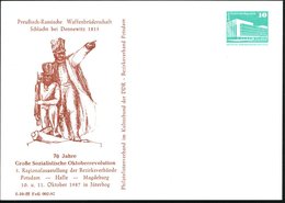 1987 Dennewitz, PP 10 Pf. PdR: Preuß.-russische Waffenbrüderschaft 1813 (70 Jahre Oktoberrevolution 1917), Ungebr. (Mi.P - Otros & Sin Clasificación