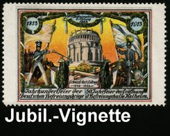 1913 Kelheim, Color-Jubiläums-Vignette 100 Jahre Befreiungskriege (Kelheimer Ruhmeshalle), Ungebr. - Napoleon - Autres & Non Classés