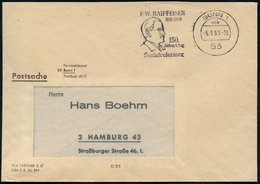 1969 (6.1.) 53 BONN 1, Maschinen-Werbestempel F. W. Raiffeisen (1818-1888, Sozialreformer) Gründer Der Raiffeisen-Genoss - Autres & Non Classés
