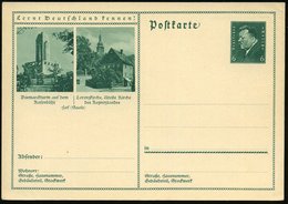 1932 Hof/ Saale, 6 Pf. Bildganzsache Ebert: Bismarckturm U. Lorenzkirche (2 Bilder), Ungebr. (Mi.P 202/022) - Geschichte - Autres & Non Classés