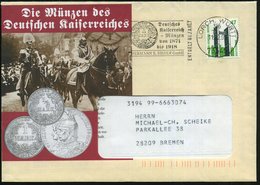 1999 73545 LORCH, Absenderstempel (= Vorausentwertung) "Münzen Deutsches Kaiserreich" (Fa. Sieger) = Münze 1.- Reichsmar - Other & Unclassified