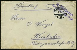 1916 (22.3.) BERLIN SW 11, Feldpostbrief Res. Feld-Artl. Reg. 56 Der 76. Res.-Division - I. Weltkrieg (1914-18) / First  - Otros & Sin Clasificación