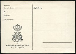 1935 Freystadt, Illustrierte Postkarte: Verband Ehem. 46er, Wiedersehensfeier 1935 (Regimentswappen), Ungebr. - I. Weltk - Autres & Non Classés