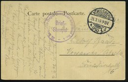 1916 KÖNIGSBERG (PR.) 1, 1K-Gitter + Briefstempel Grenadier-Res. Regt. Nr.4, Feldpost-Ak. - I. Weltkrieg (1914-18) / Fir - Altri & Non Classificati